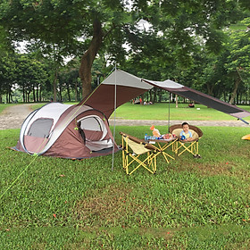 Lều picnic tự bật thông minh chống thấm cho 3-4 người có mái che tăng không gian vui chơi GL1262 màu nâu