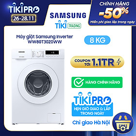 Máy giặt Samsung Inverter 8 kg WW80T3020WW - Chỉ giao Hà Nội