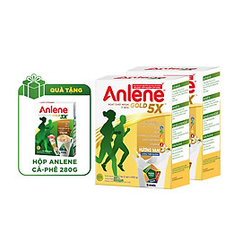 Combo 2 Sữa Bột Anlene Gold 5X Hương Vanilla  tặng hộp Anlene cafe 280g