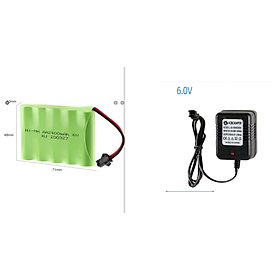 Mua Pin kèm sạc adapter 6v 2400mah Pin sạc xe điều khiển