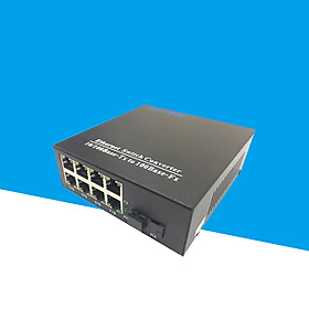 Converter quang 8 cổng lan 100Mbp Ho-link HL-SF1008D - Hàng Chính Hãng