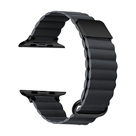 Dây Da Leather Loop Black Magnetic Kai.N Dành Cho Apple Watch_ Hàng Chính Hãng