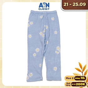 Quần Legging dài bé gái họa tiết Cúc xanh thun gân - AICDBGVDEVI1 - AIN Closet