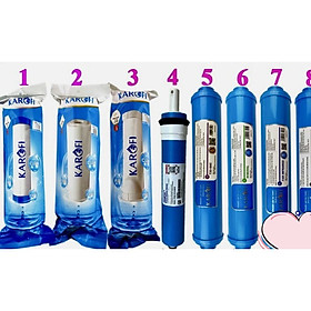 Mua Combo 8 lõi lọc nước Karofi  12345678 - lõi 123 Màng dow dupont T33  Mineral  FarinFrared  Nanosilver