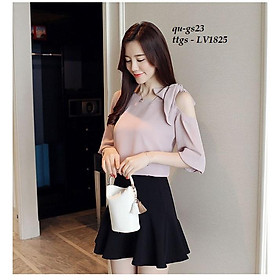 TOP187 ÁO VOAN CỔ CÁCH ĐIỆU VAI NƠ