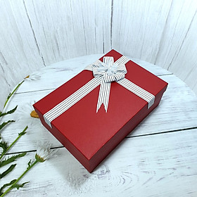 Combo hộp đựng quà sinh nhật to 30x20x10cm tặng thiệp + giấy rơm lót + túi quà - HQ08