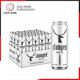 Stangen Weiss Beer 4.9% (Thùng 24 lon 500ml) - Bia Đức Nhập Khẩu