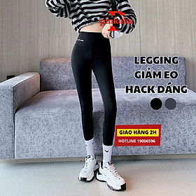 Quần Legging Nữ Dài Cạp Cao Đẹp Cao Cấp PINKAHA Nâng Mông Vải Thun Cotton Siêu Co Giãn 4 Chiều Ôm Sát