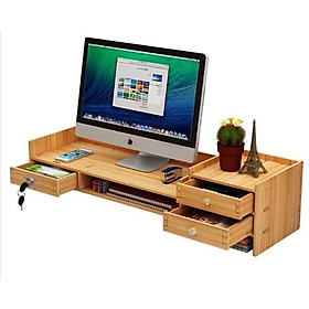 Mua KỆ ĐỂ MÀN HÌNH MÁY TÍNH VĂN PHÒNG CÓ KHOÁ EUROPEAN DECOR gỗ cao cấp