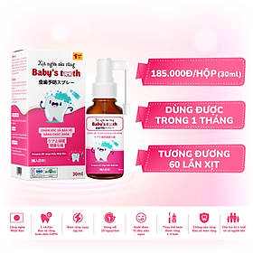 Xịt sâu răng trẻ em Baby s Tooth chống ngừa ngăn hôi miệng, sâu răng