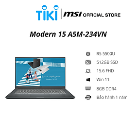 Mua Laptop MSI Modern 15 A5M 234VN R5 5500U/8GB/512GB/15.6 FHD/Win 11_Hàng Chính Hãng
