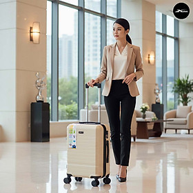 Vali Kéo Xbags White Titan Pro XB 6105 - Vali Du Lịch Cao Cấp, Khóa Số TSA An Toàn, Tích Hợp Cổng Sạc USB Tiện Lợi, Chống Va Đập