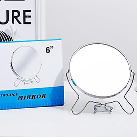 Gương để bàn 360 độ 2 mặt, 1 mặt phóng lớn cao cấp