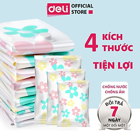 Hình ảnh Túi Hút Chân Không Đựng Quần Áo, Chăn Ga Gối, Thú Bông Deli - Loại Dày Cao Cấp, Nhiều Hoạ Tiết, Bảo Vệ Quần Áo, Chăn Ga Khỏi Ẩm, Nấm Mốc, Chống Nước Tuyệt Đối