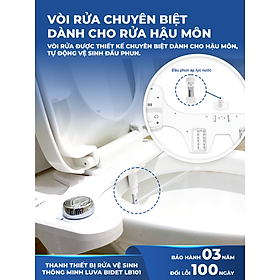 Vòi xịt rửa vệ sinh thông minh LUVA BIDET LB101/LB201 xuất Hàn Quốc, BH 3 năm, đổi lỗi 100 ngày - Hàng chính hãng