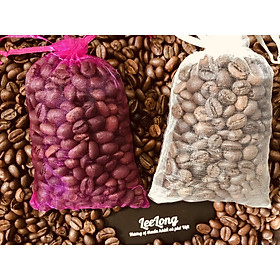 Combo 2 túi thơm cà phê khử mùi, treo xe hơi (130gram x2 - chọn lựa 3 loại túi)