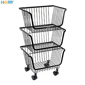 Kệ rổ đựng đồ nhà bếp đa năng nhiều tầng di động HOBBY Home Decor KRNT