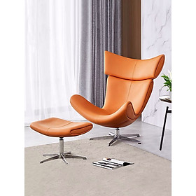 Mua ghế thư giãn nghệ thuật kèm đôn sang trọng  ghế sofa phòng khách chất liệu Da cao cấp GHT20