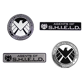 Set 4 Sticker Hình Dán Metal Shield