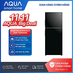 Tủ Lạnh Aqua Inverter 189 lít AQR-T220FA(FB) - Bảo hành 2 năm - Miễn phí vận chuyển - Hàng chính hãng
