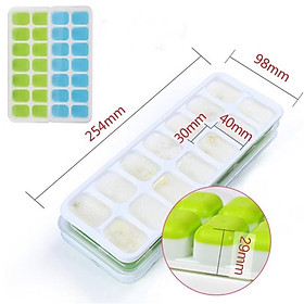 Khay Bảo Quản Đồ Ăn Dặm , Khay Làm đá Đáy Silicon Có Nắp Đậy