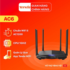 Thiết bị phát Wifi Tenda AC6 Chuẩn AC 1200Mbps - Hàng Chính Hãng