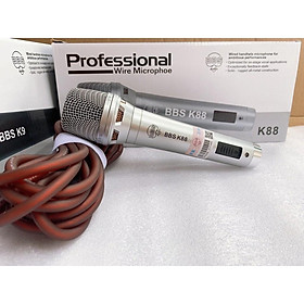 Mua Micro có dây BBS K88 cao cấp dây dài không cuộn chống đứt gãy mic nhẹ hút âm bảo hành 12 tháng