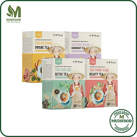 Combo 4 Hộp Trà Dalahouse Hộp 50g - Trà Thanh Xuân, Trà Thải Độc, Trà Đề Kháng, Trà Ngủ Ngon, Tốt Cho Sức Khỏe