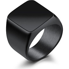 Nhẫn Nam Mặt Vuông Chất Liệu Thép Titan Không Đen Không Dị Ứng TT 1155