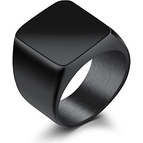 Nhẫn Nam Mặt Vuông Chất Liệu Thép Titan Không Đen Không Dị Ứng TT 1155