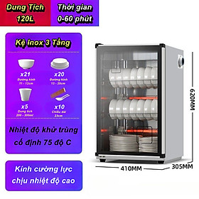 Tủ 3 Tầng Khử Trùng Sấy Khô Chén Bát Eckbert Disinfection Cabinet Dung Tích Lớn - Home Decor Furniture