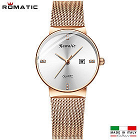 ĐỒNG HỒ NỮ ROMATIC 4 VẠCH ITALIA - DÂY TITANIUM SANG TRỌNG + TẶNG HỘP & PIN