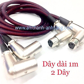  dây tín hiệu âm thanh Jack XLR đực cái cong 02 dây zắc XLR rắc âm thanh XLR cong đực cái