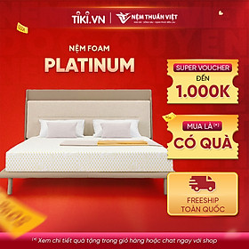 Mua (1mx2mx15cm) Nệm Foam Cao Cấp Thuần Việt Platinum Công Nghệ Hoa Kỳ  Kháng Khuẩn Tối Ưu
