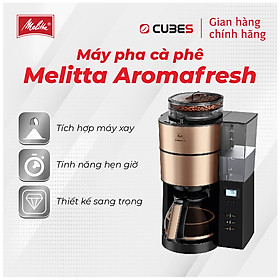 Máy pha cà phê giấy lọc Melitta Aroma Fresh Copper - Tích hợp máy xay - Hàng nhập khẩu