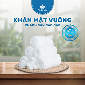 Khăn mặt vuông 34 x 34 cm hút nước cực tốt - Khăn mặt Cotton Cao Cấp - Khăn khách sạn 5 sao - Khăn Cotton 100% thiên nhiên