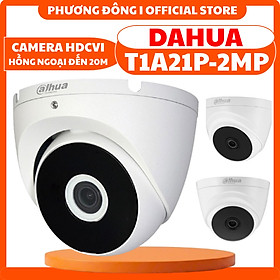 CAMERA DOME TRONG NHÀ HDCVI DAHUA HAC-T1A21P 2MP - HỒNG NGOẠI ĐẾN 20M, BÙ SÁNG, CÂN BẰNG TRẮNG
