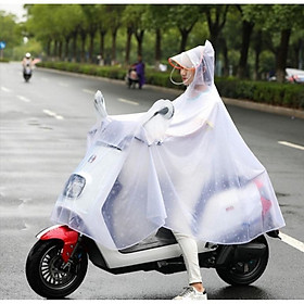 Áo mưa trong hình bông tuyết loại mềm dẻo, dày dặn có kính xe mưa rất thời trang cho bạn gái