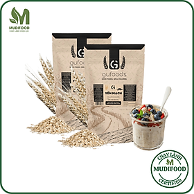 Yến Mạch Tươi Cán Mỏng (Cán Vỡ 0.55mm) GUfoods 500g - Ăn Kiêng, Giàu Chất Xơ, Hỗ Trợ Giảm Cân, Tập Gym, Eat Clean