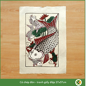 Tranh Cá chép đàn - Tranh dân gian Đông Hồ - Dong Ho folk woodcut painting