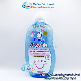 Dung Dịch Tắm Gội Toàn Thân Cho Bé Dưới 3 Tuổi D-nee - Chai 800ml (Xanh)