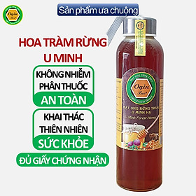 Mật ong rừng U Minh, Khai thác CHUẨN THIÊN NHIÊN 100%, Chai thủy tinh 500ml