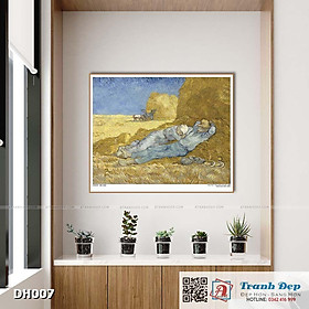 Hình ảnh Tranh canvas - Noon Rest from (after Millet) (1890) - Vincent van Gogh - DH007