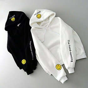 Áo đôi thu đông hoodie mặt cười, áo nỉ đôi cặp đôi phong cách