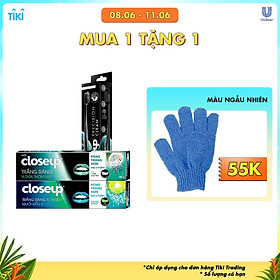 Bộ Sản Phẩm Close Up : Bộ 2 Kem Đánh Răng Close Up (Trắng Sáng Tự Nhiên + Trắng Răng Vị Muối) (180g x 2) + Bàn Chải Đánh Răng Close Up Precicion (màu ngẫu nhiên)