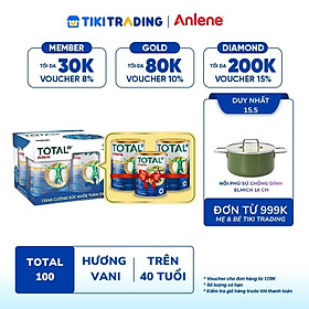 Bộ quà tặng combo 2 sữa bột bổ sung dinh dưỡng Anlene TOTAL 10 800g/lon