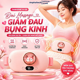 Đai Chườm Nóng Bụng Kinh FAN HOME, Máy Làm Ấm Bụng Kinh, Đai Làm Ấm Giảm Đau Bụng Kinh- Rung Massage Làm Nóng Nhanh
