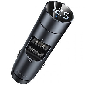 Tẩu sạc xe hơi BASEUS BS-01 Dual USB Bluetooth Car Charger Wireless MP3 Player - Hàng chính hãng