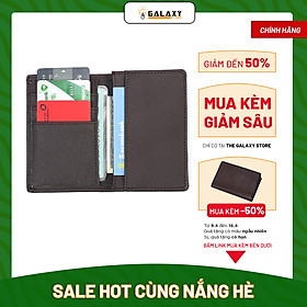 Ví Bóp Nam Nữ Nhỏ Gọn Nhiều Ngăn Để Thẻ CMND Galaxy Store GVMB02B - Nâu (8 x 12 cm)