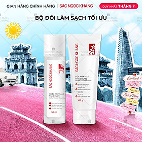 Bộ đôi làm sạch sâu cho da Sắc Ngọc Khang: Nước tẩy trang 145ml + Sữa rửa mặt 100g